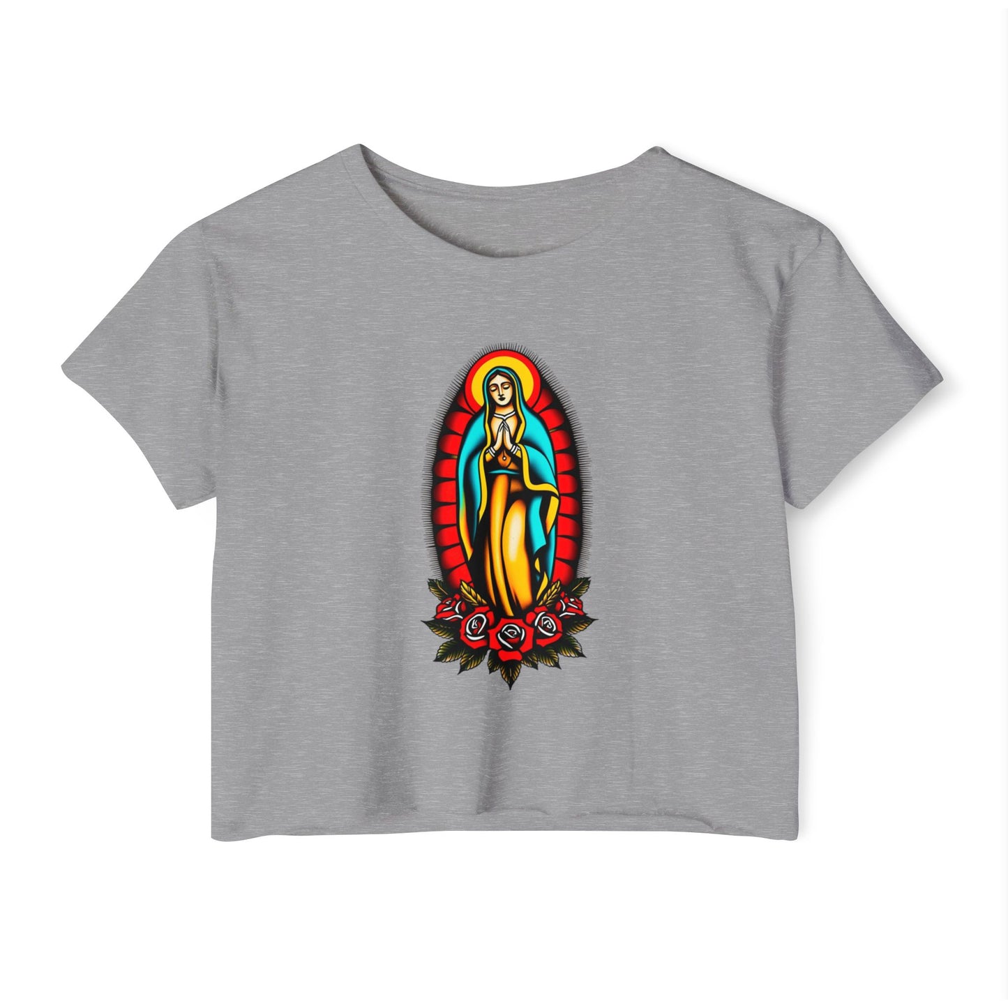 Mother Mary Divine Love Crop Tee