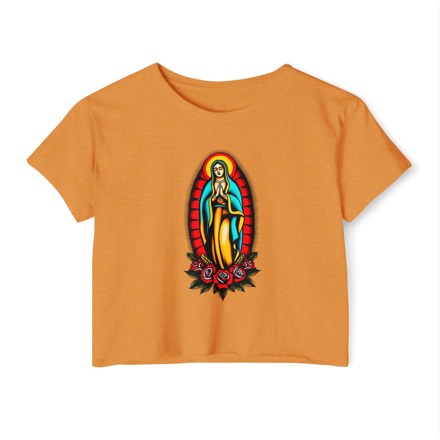 Mother Mary Divine Love Crop Tee