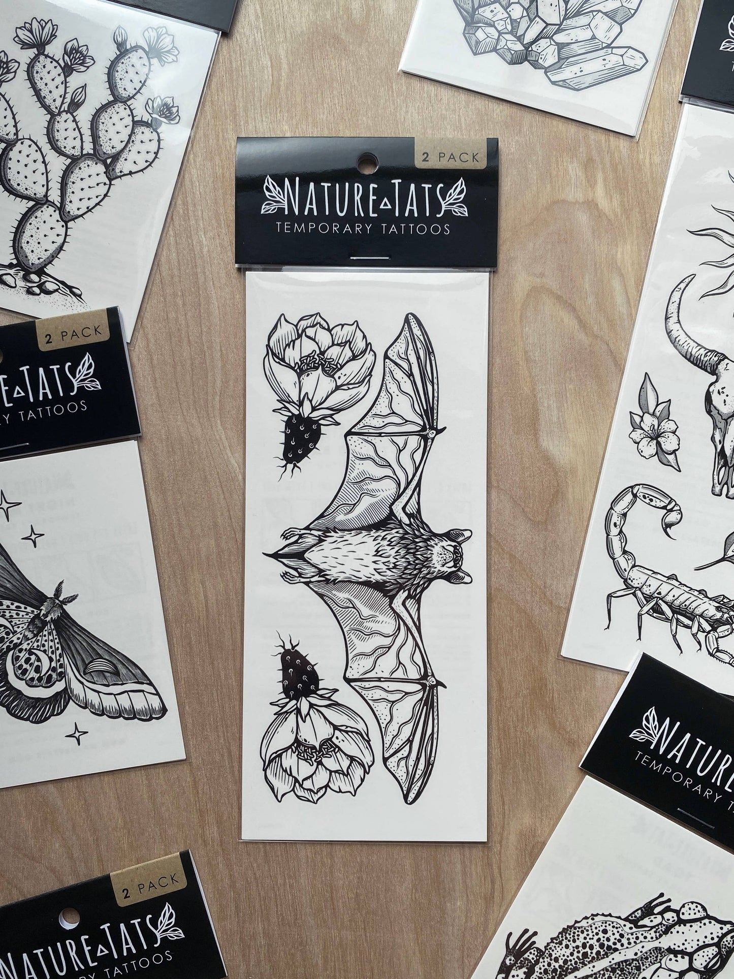 Free-tailed Bat Temporary Tattoo: 1-Pack