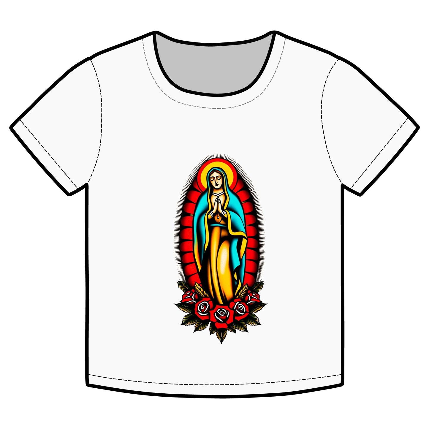 Mother Mary Divine Love Organic Rib Baby Tee