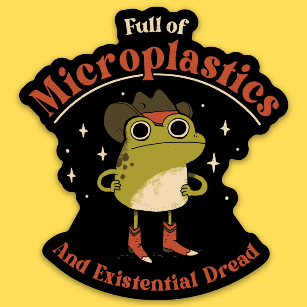 'Full of Microplastics' Sticker