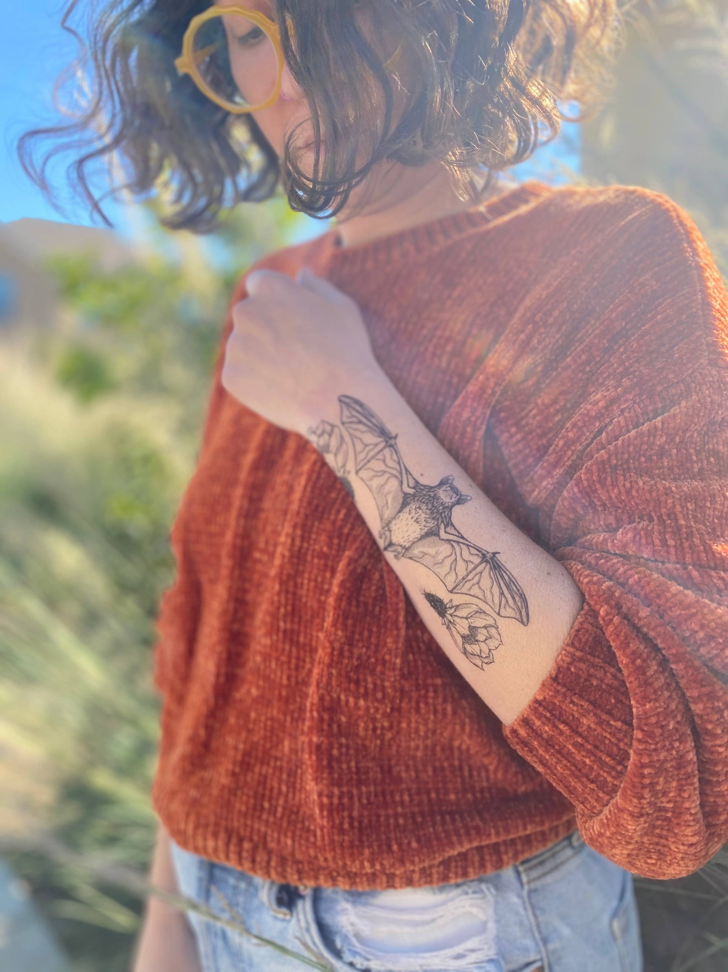 Free-tailed Bat Temporary Tattoo: 1-Pack