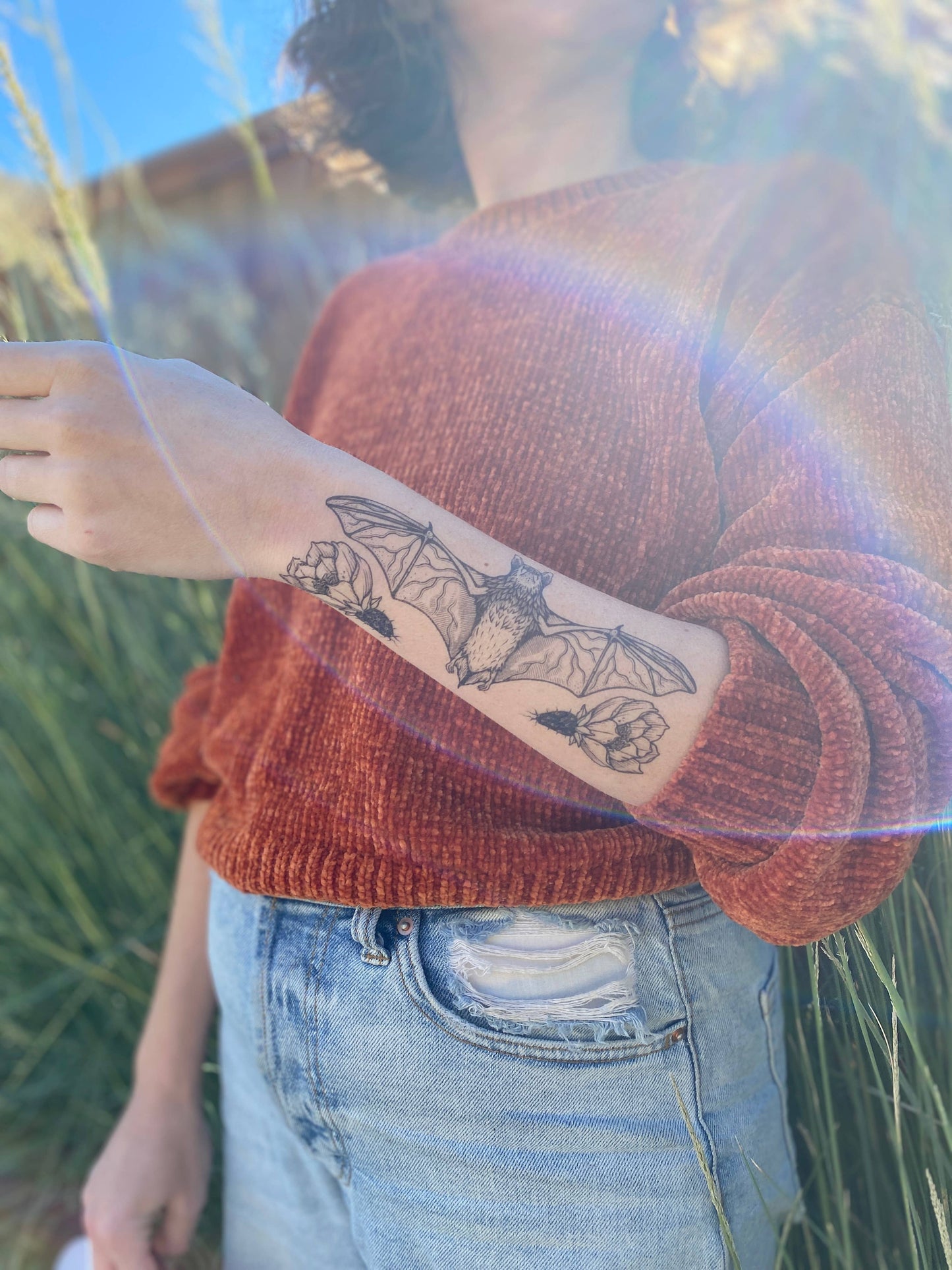 Free-tailed Bat Temporary Tattoo: 1-Pack
