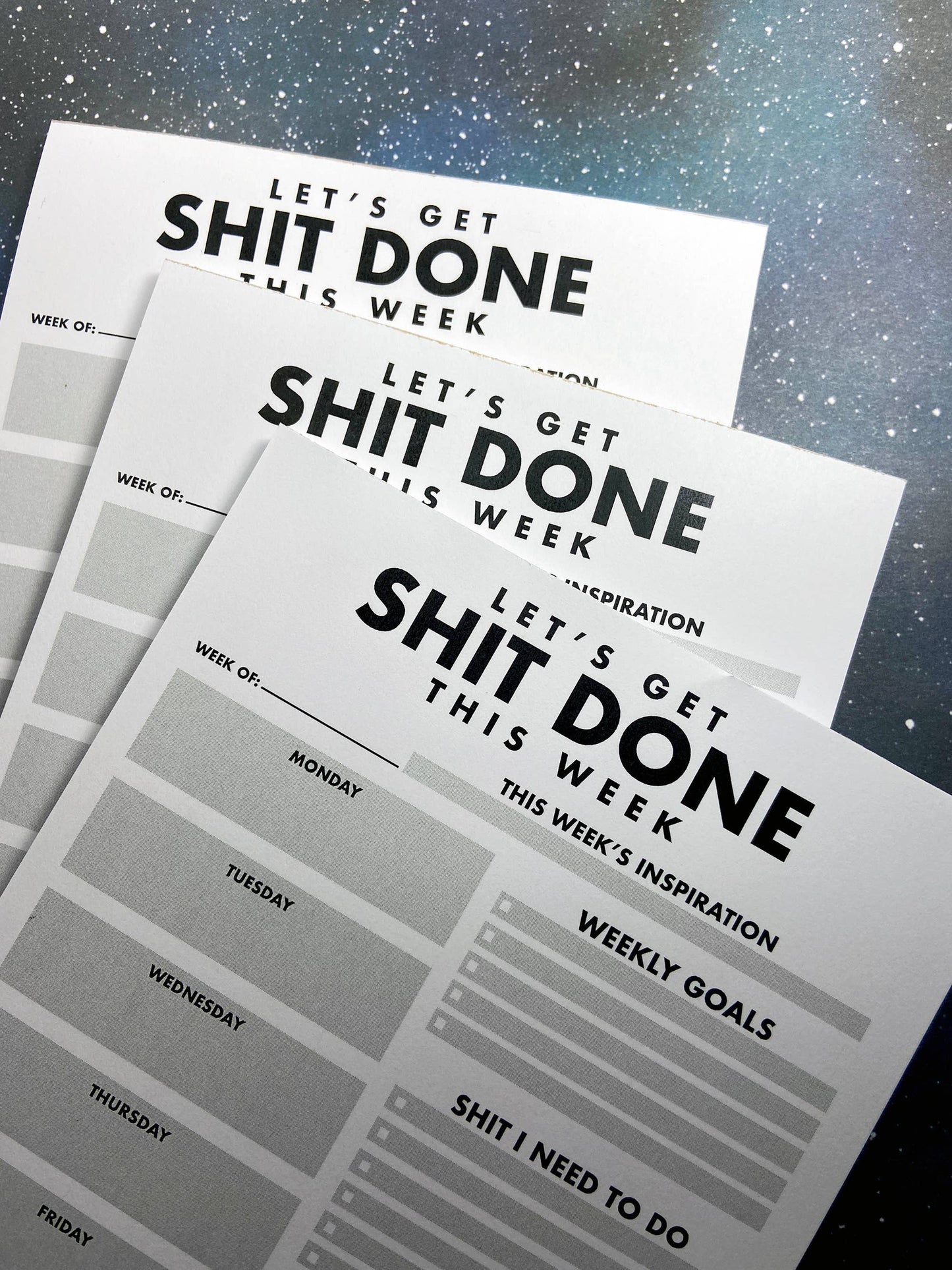 Stationery - Shit List - Weekly Planner