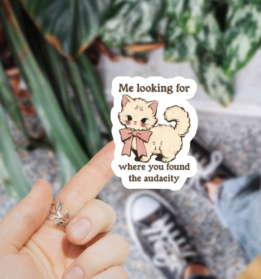 Where You Found the Audacity Funny Sticker