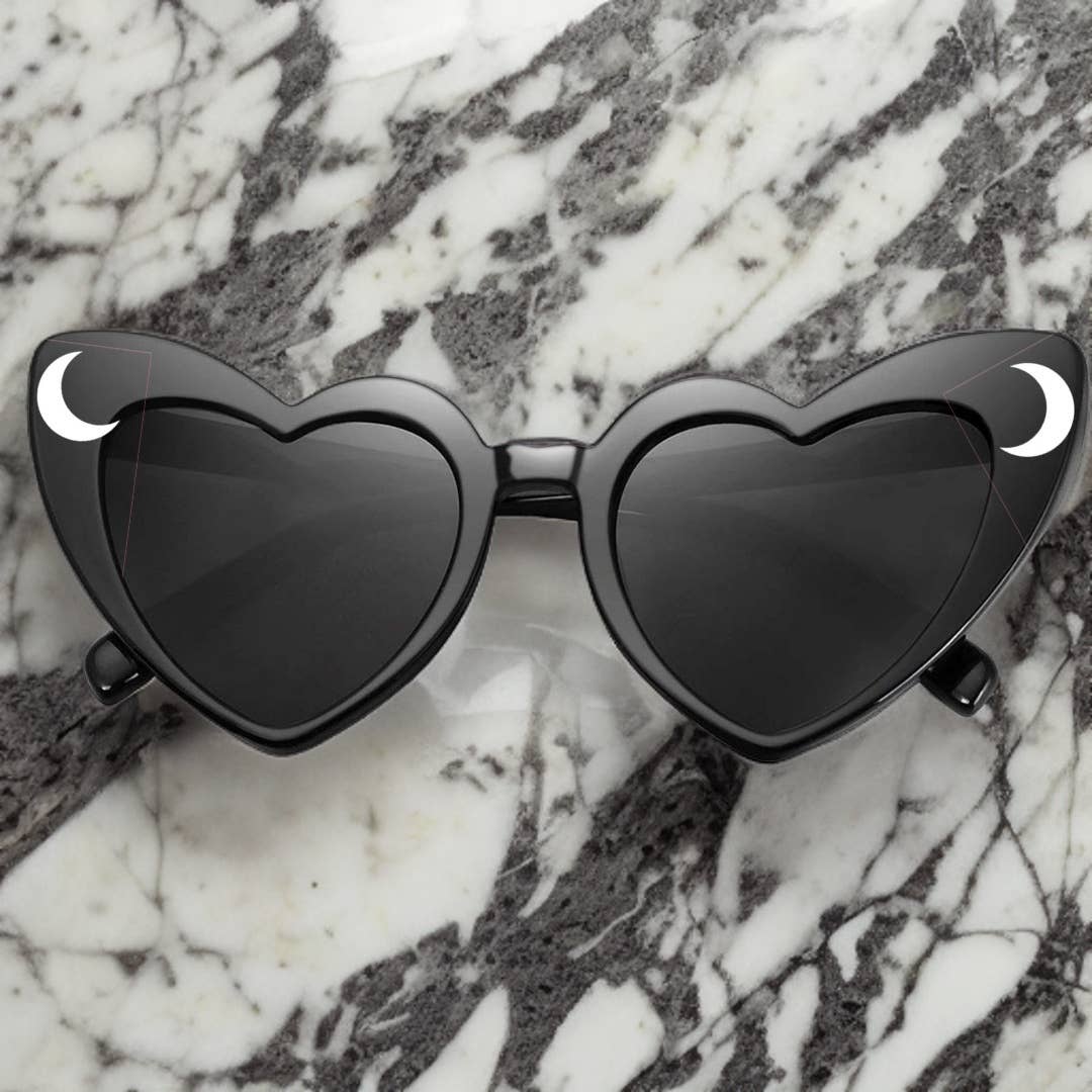 Moon Lovers Retro Heart-Shaped Cat-Eye Sunglasses
