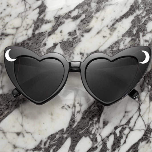 Moon Lovers Retro Heart-Shaped Cat-Eye Sunglasses