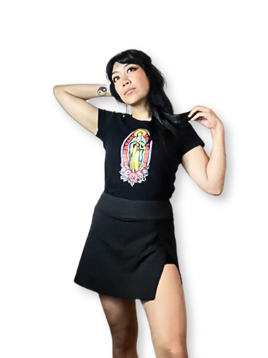 Mother Mary Divine Love Organic Rib Baby Tee