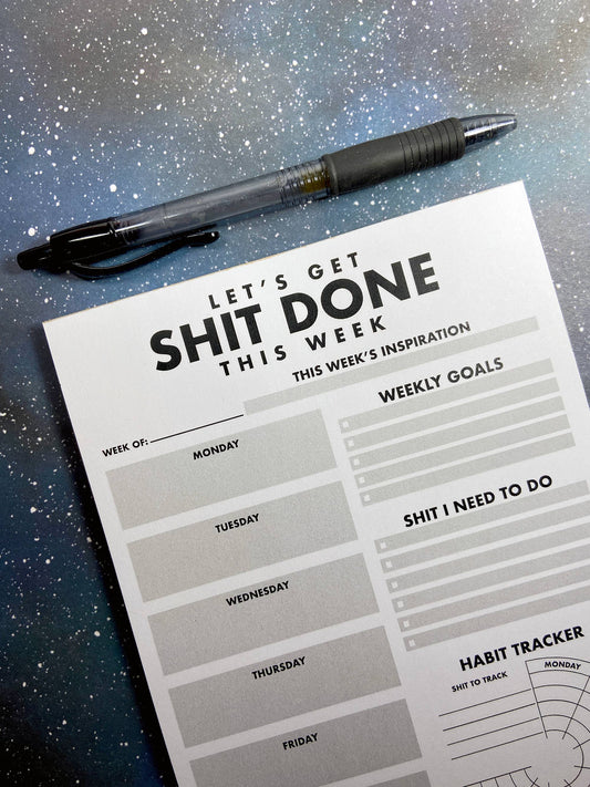 Stationery - Shit List - Weekly Planner