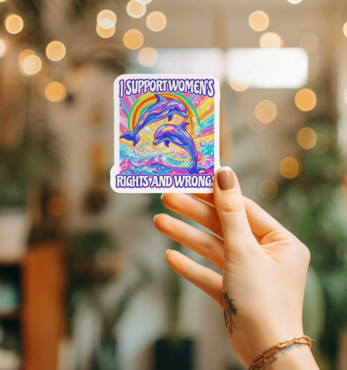 I Support Women’s Rights and Wrongs Sticker